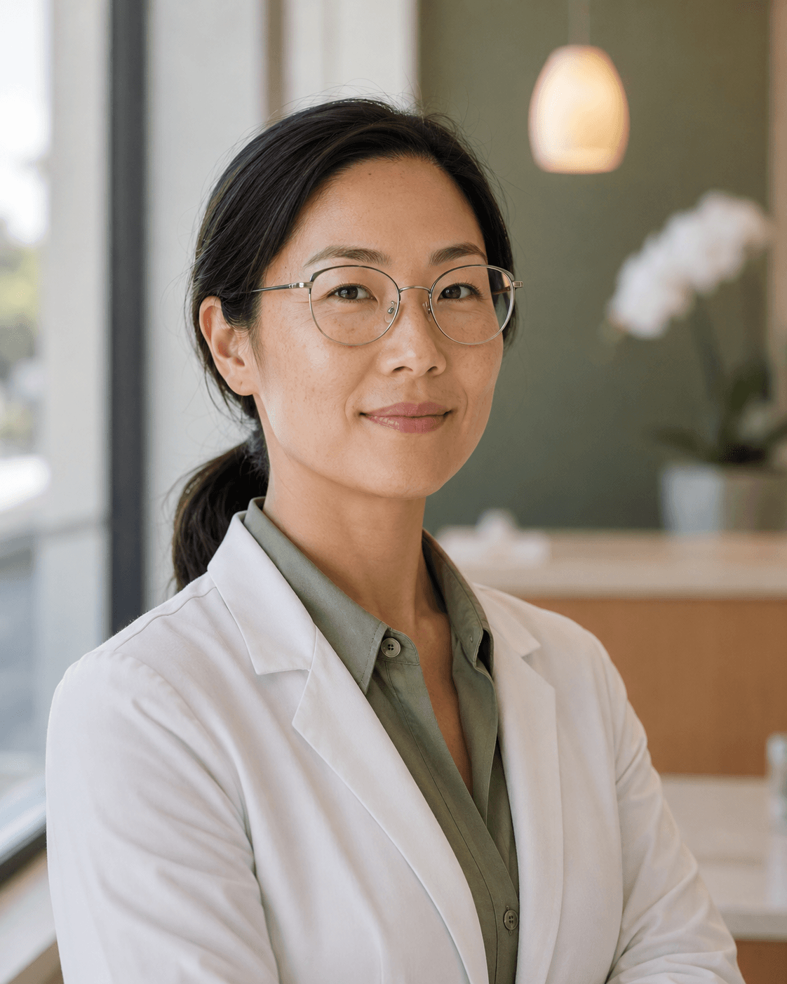 Editorial portrait of Dr. Sarah Park, DDS, Owner