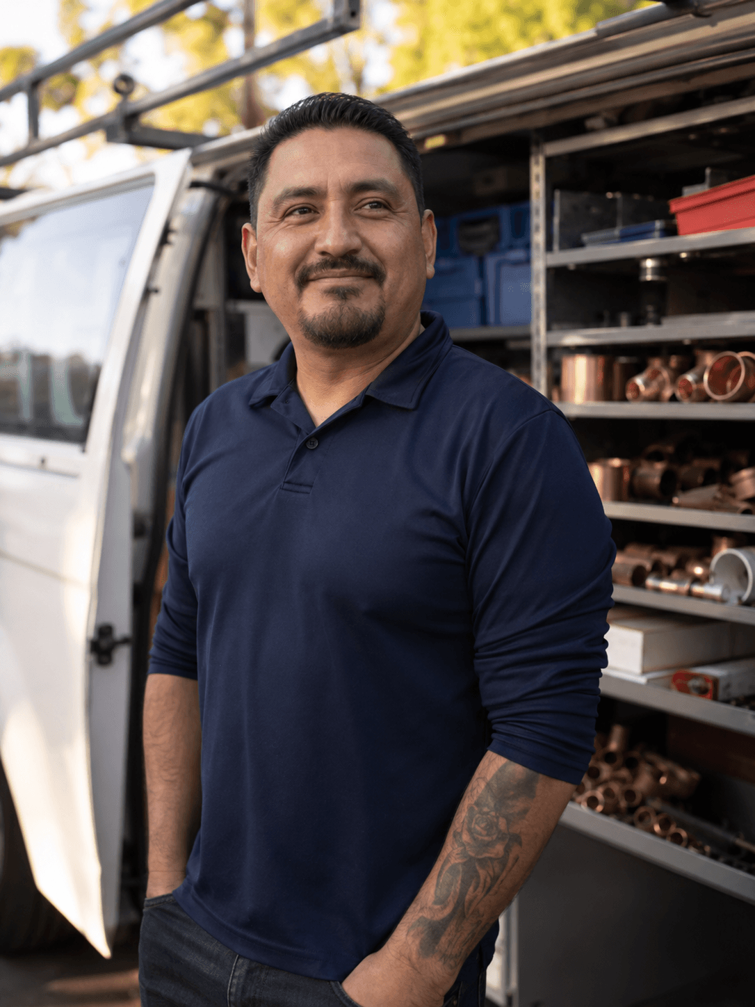 Portrait of Carlos Rivera, Master Plumber at Rivera Plumbing Co.